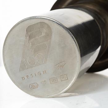 Tapio Wirkkala, a sterling silver 'Growth' vase, Kultakeskus Oy, Hämeenlinna 1990.
