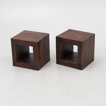 A pair of bedside tables, late 20th century.