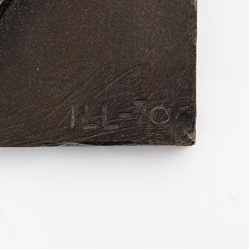Oidentifierad konstnär, brons, monogramsignerad ILL, daterad -70.