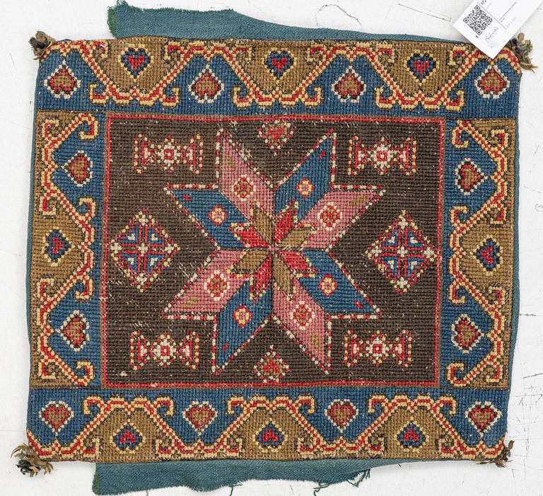 Jynne, (pillow) Skåne, first half of the 19th century. approx. 45 x 40 cm.