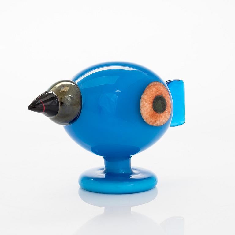 Oiva Toikka, glasfågel, signerad O. Toikka, Nuutajärvi 2005.