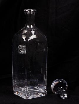 KARAFF samt SKÅL, glas. Erik Höglund, Boda.