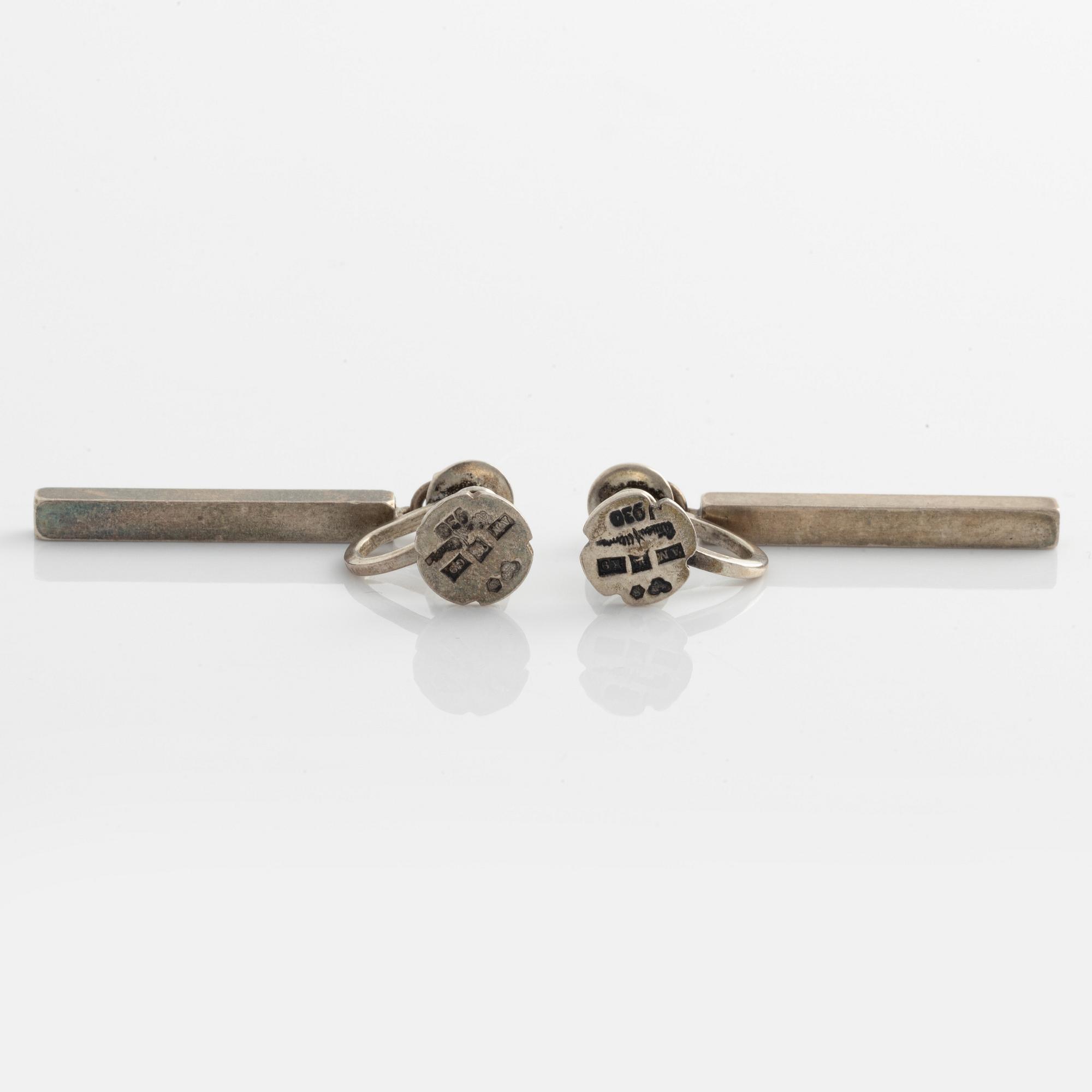 Wiwen Nilsson, örhängen, silver, stavar. Lund.