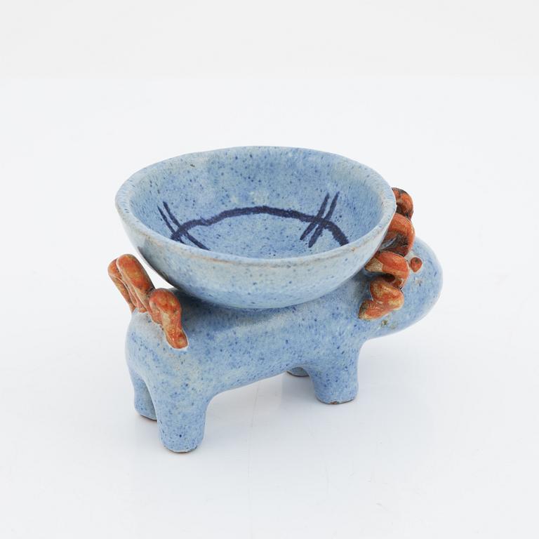 Kitty Rix, an earthenware figurine/salt cellar, Wiener Werkstätte, Austria.