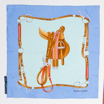 Three silk scarves by Ralph Lauren.