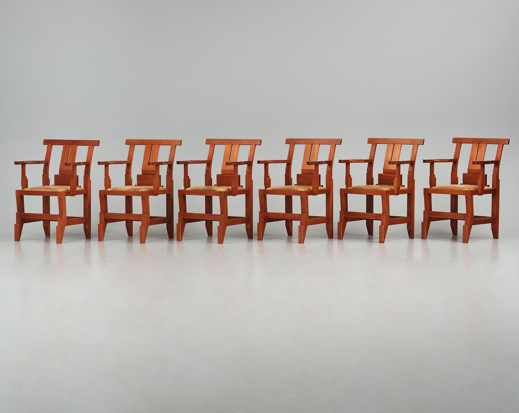 John Kandell, a set of six "Solitär" chairs, Källemo, Värnamo, post 1985.