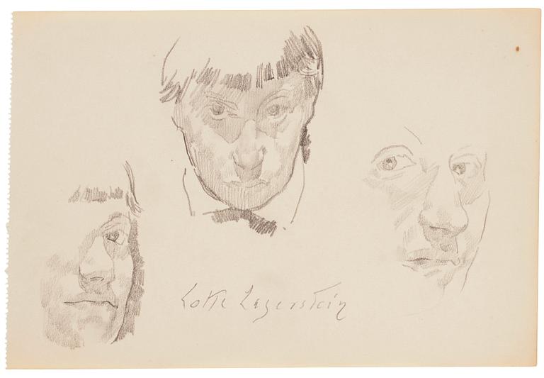 Lotte Laserstein, Tre självporträtt.