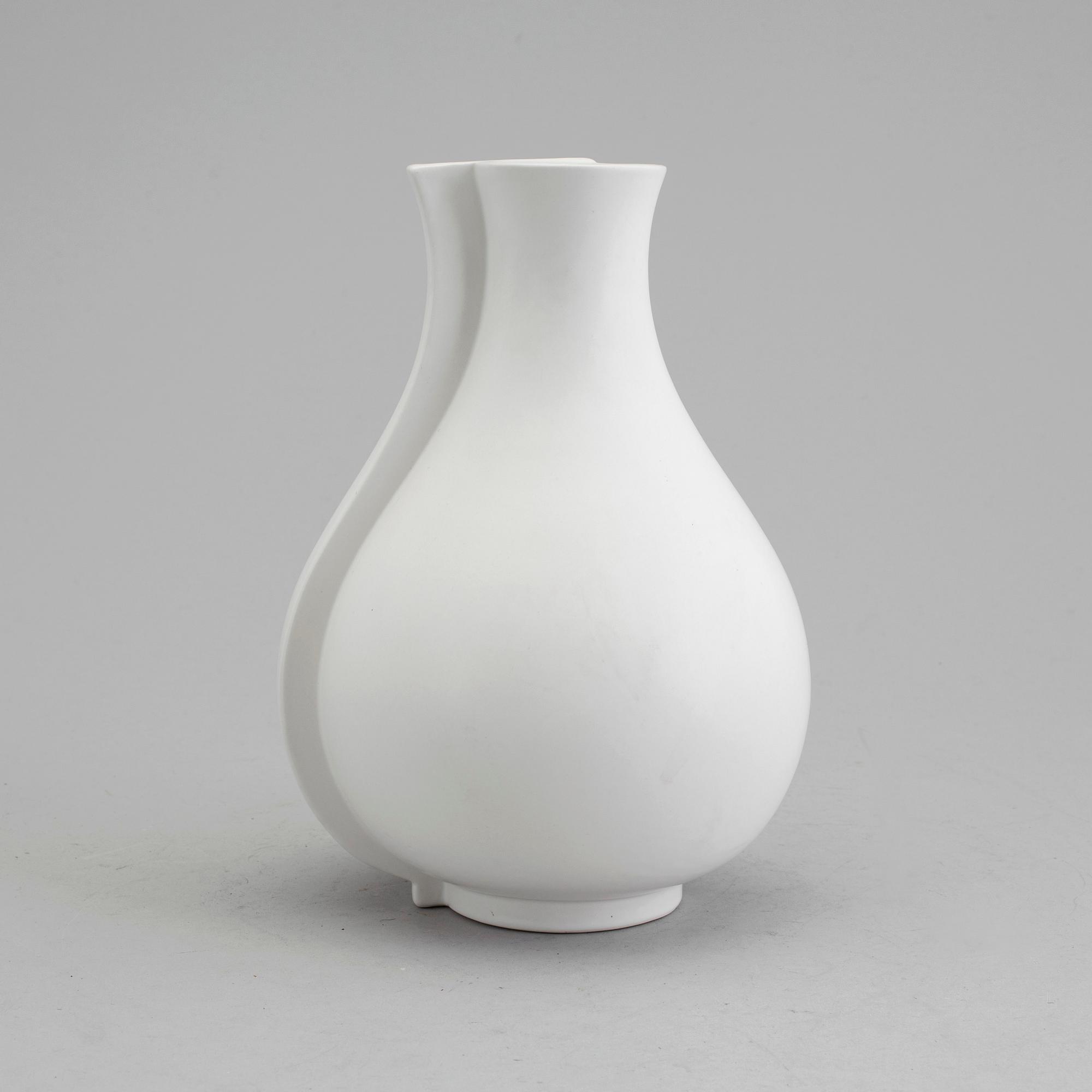 A  vas by WILHELM KÅGE,"Surrea" Carrara goods, Gustavsberg 1900th.