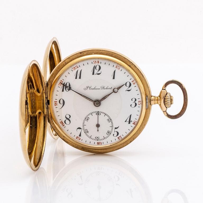 J Calame Robert, pocket watch, mid 20th century, ca 51 mm.