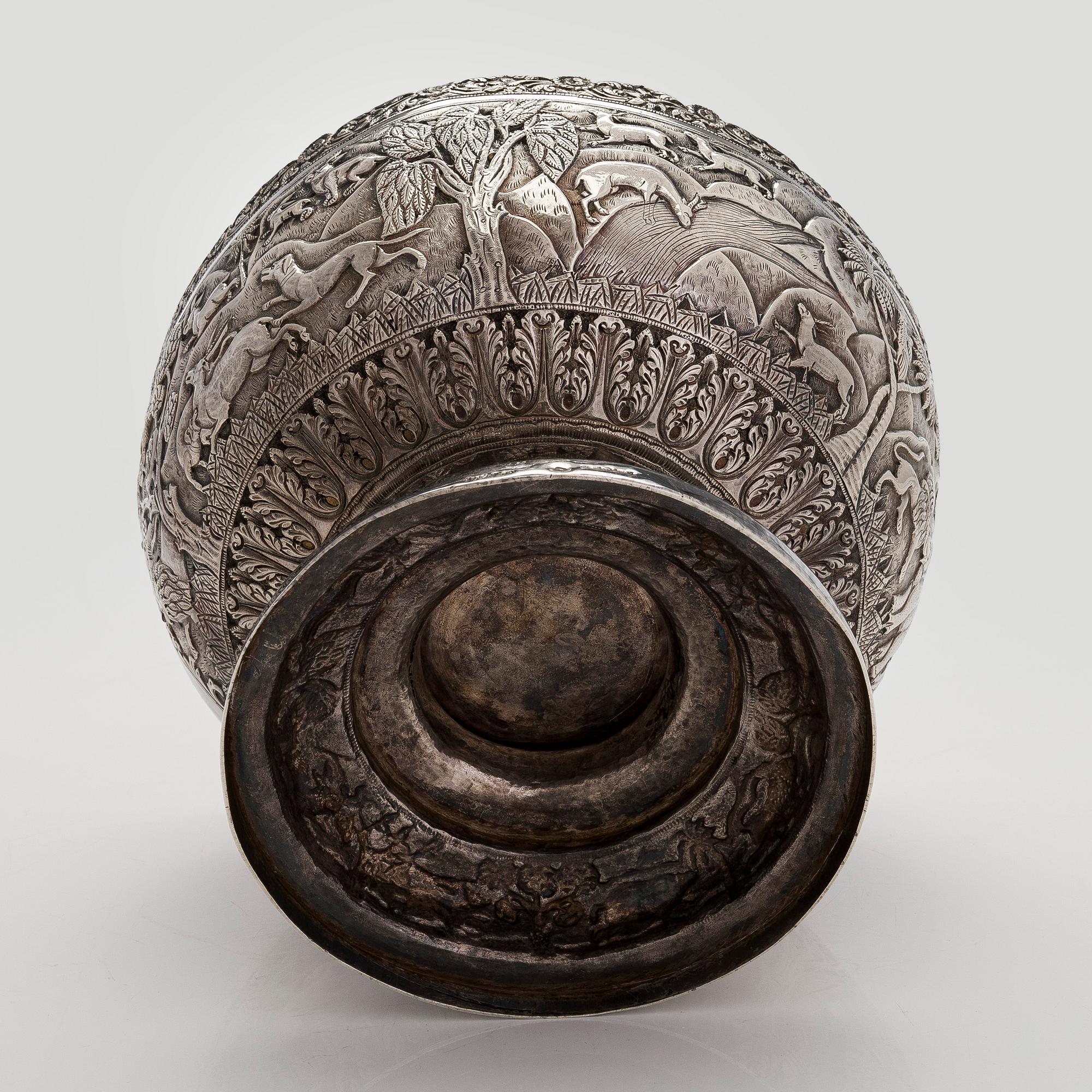 A silver bowl, Cambodia.