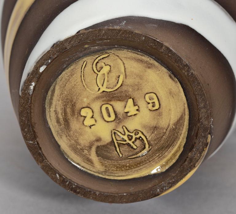 VAS, stengods, "Spiral", Ingrid Atterberg, Uppsala-Ekeby.