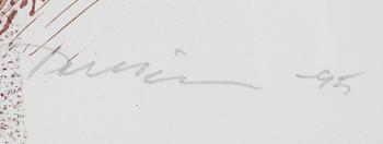 LAILA PULLINEN, litografi, signerad och daterad -95, numeroitu EA 7/25.