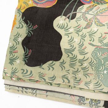 Josef Frank, two linen curtains, 'Anakreon', Firma Svenskt Tenn.