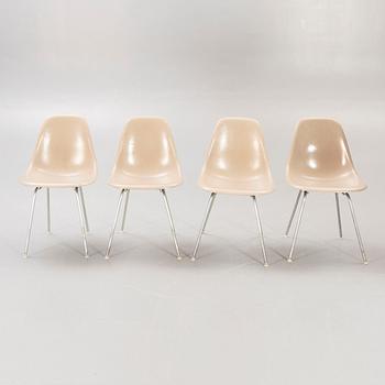 Charles and Ray Eames, chairs, 4 pcs, "DSX", Herman Miller, second half of the 20th century.