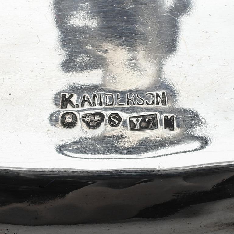 LAMPFOT, silver, K Anderson, Stockholm 1925.