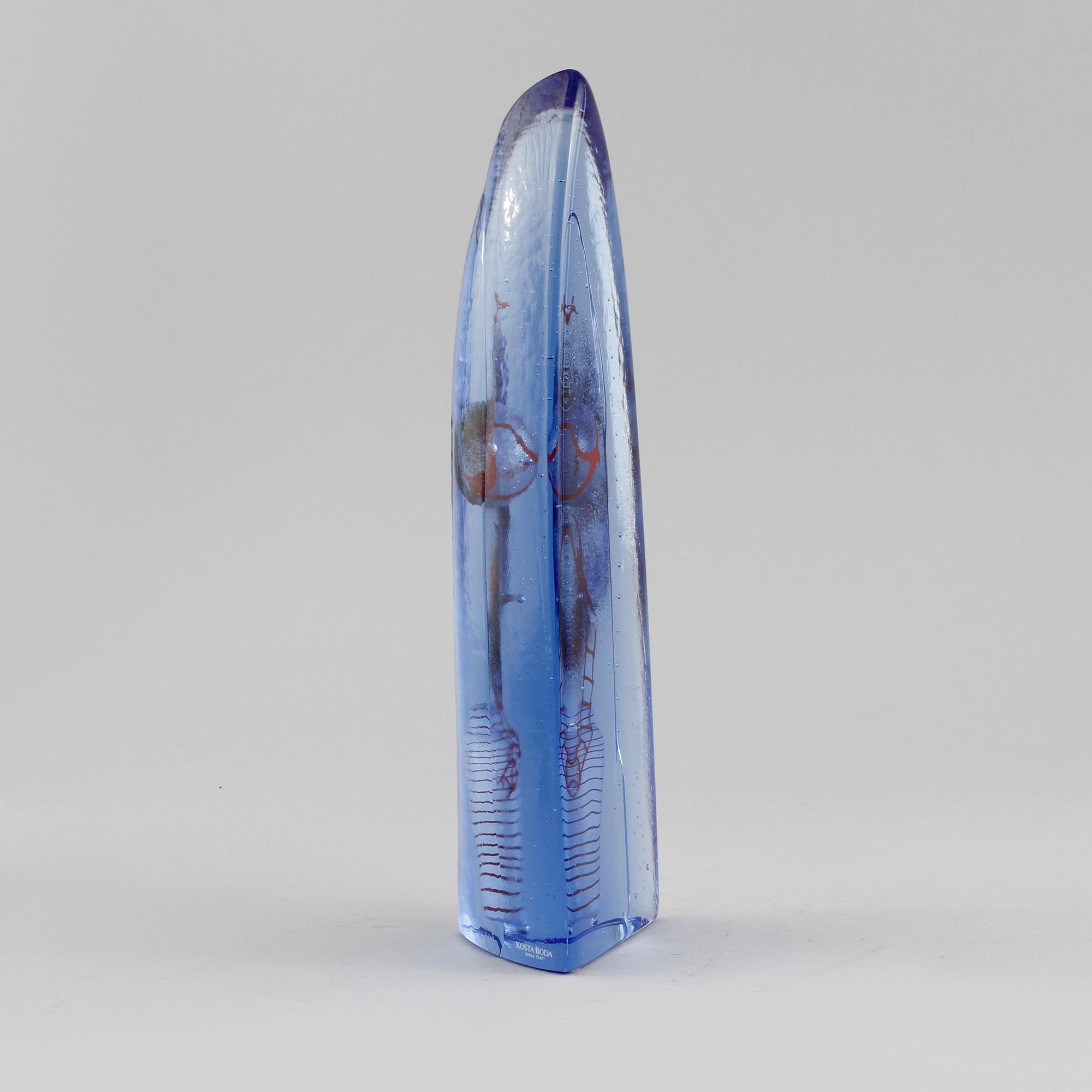 OBJEKT, glas, Bertil Vallien, Kosta Boda, sent 1900-tal.