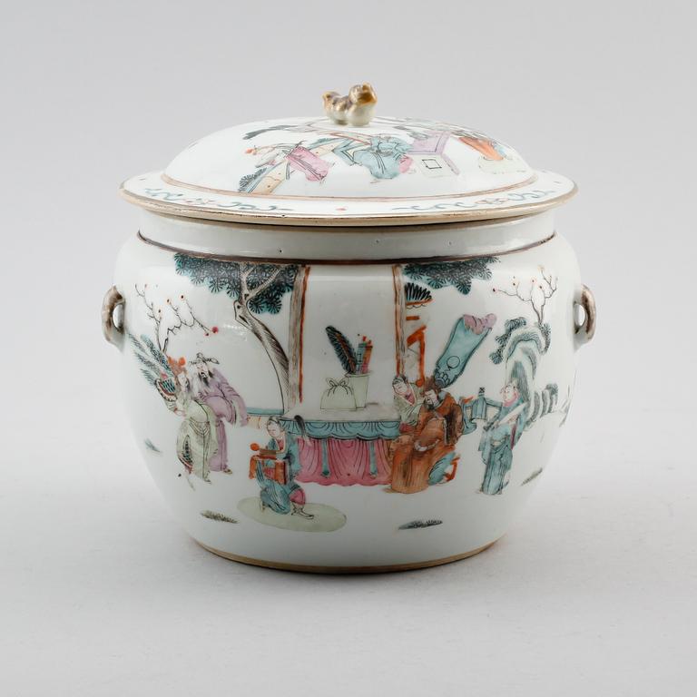 LOCKSKÅL, porslin, Kina, 1800-/1900-tal.