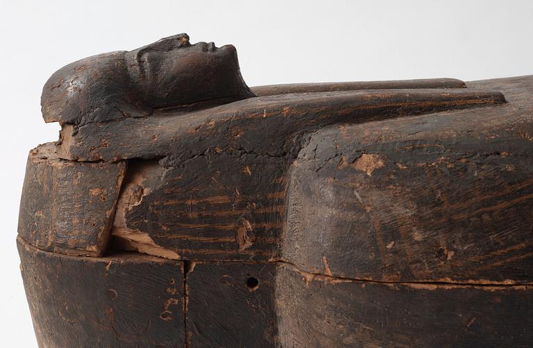 MUMMY SARCOPHAGUS, Egypt, Third Intermediate Period, circa 700-800 BC.