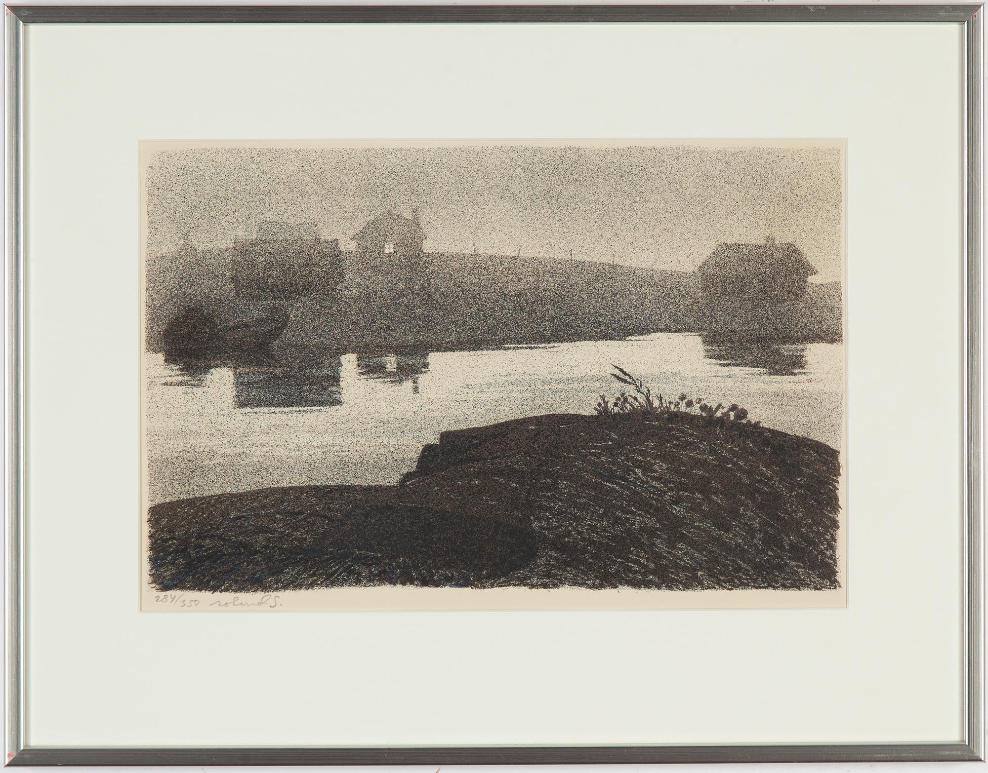 Roland Svensson, lithograph in color, signed and numbered 284/350.