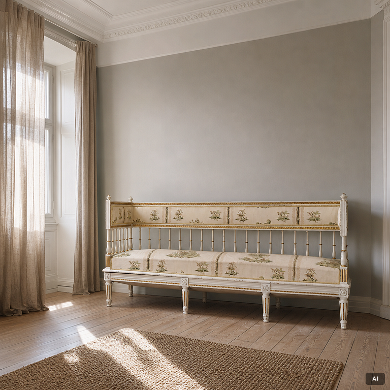 Sofa, Gustavian, late 18th century.