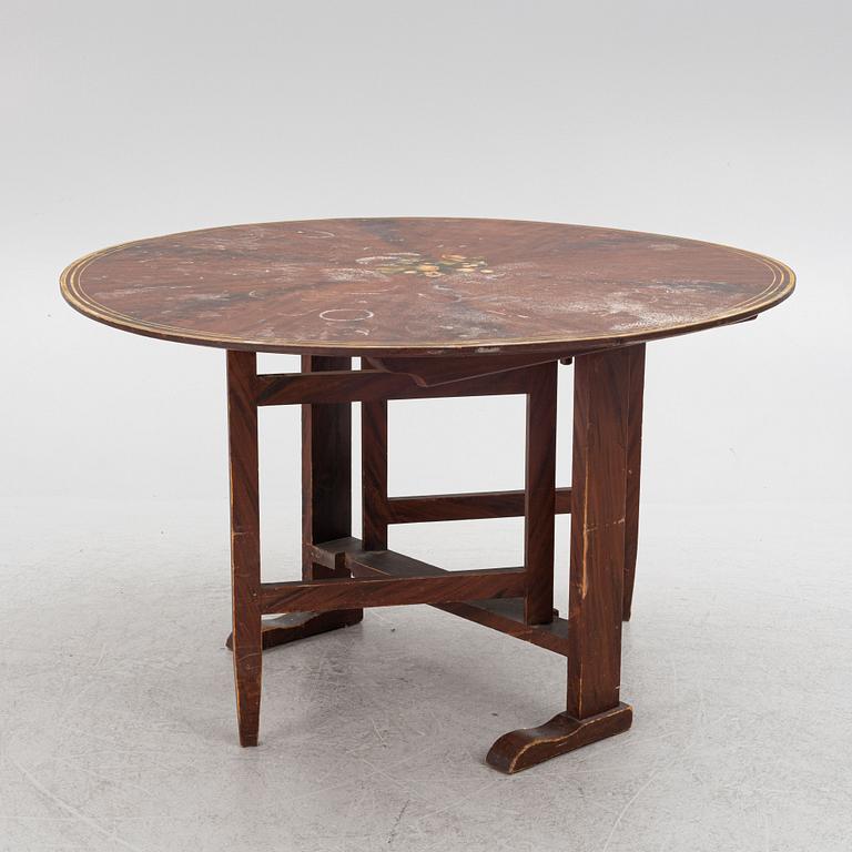 Folding table, 19th century.