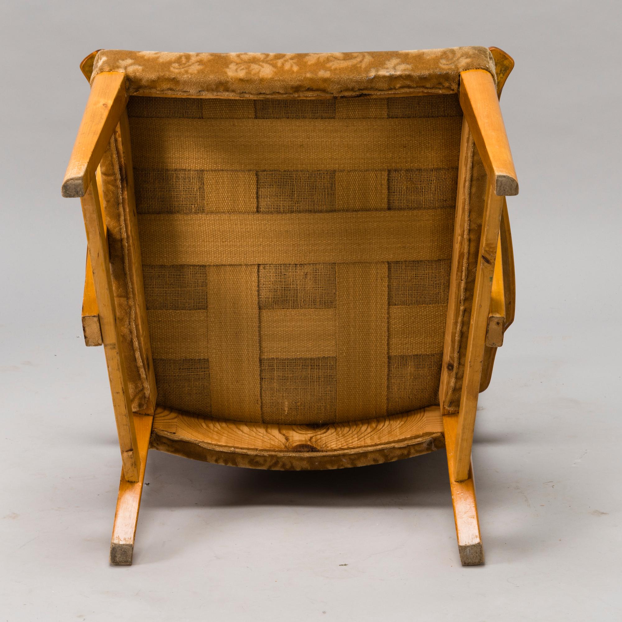 CARL GUSTAF HIORT AF ORNÄS, nojatuoli, "Prinssi", Puunveisto Oy - Träsnideri Ab, 1950-luku.