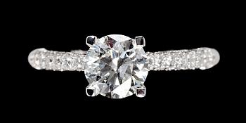 959. A brilliant cut diamond ring, 1.50 cts.