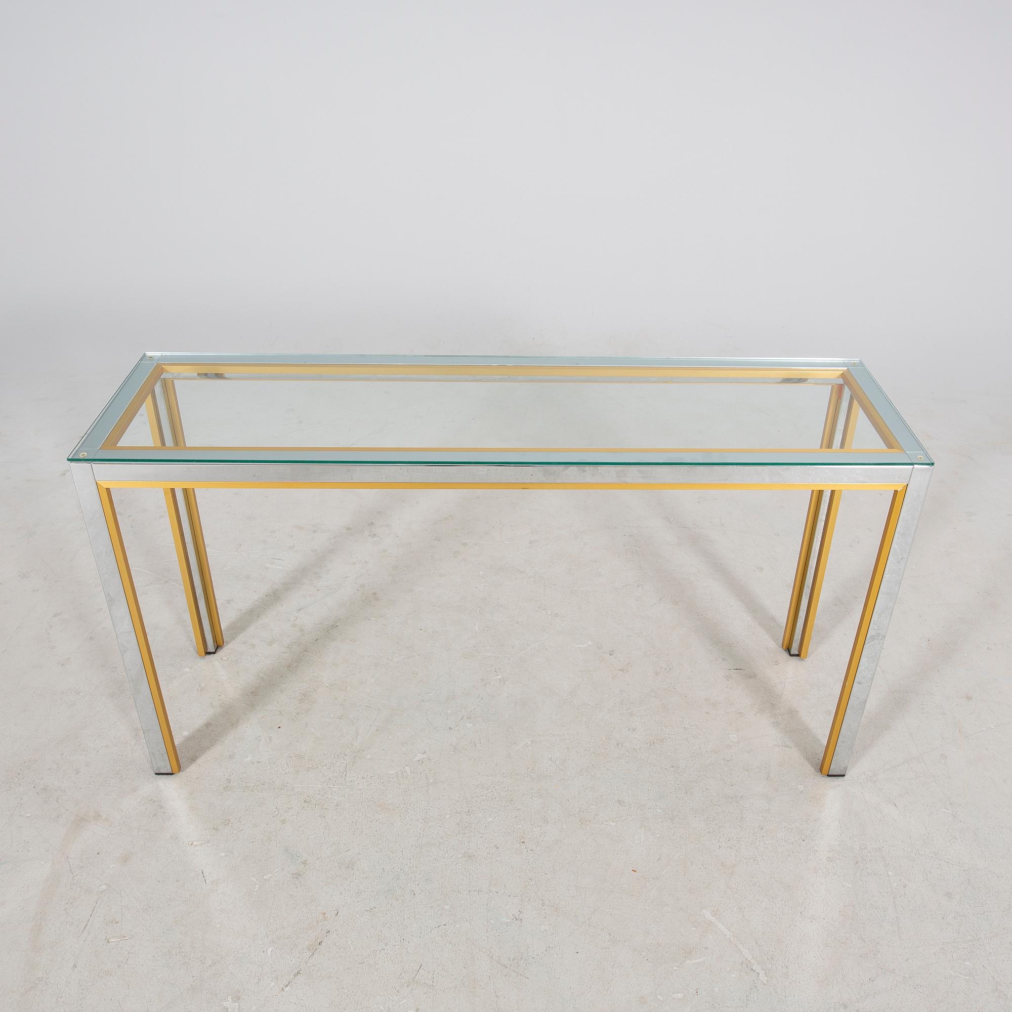 A metal and glas sideboard later 20th century/21st century.