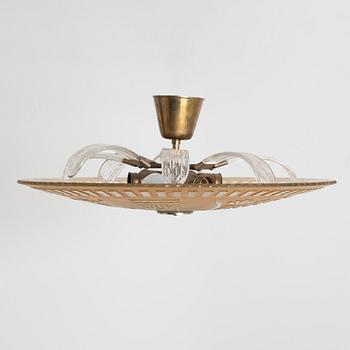 Haga Glasindustri, taklampa, Eriksmåla, 1940-tal.