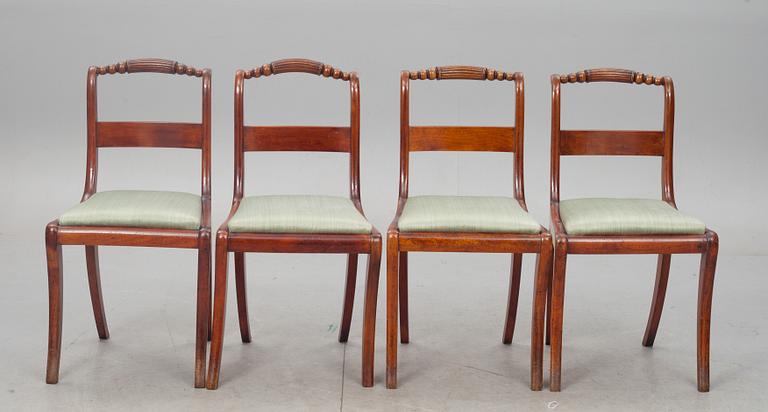 STOLAR, 4 st. England sk. Trafalgarmodell. 1800-talets första hälft.