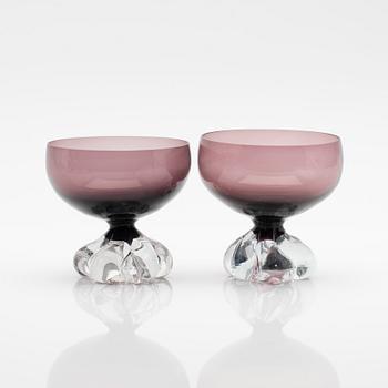 Bo Borgström, 9 stycken cupglas för Åseda glasbruk.