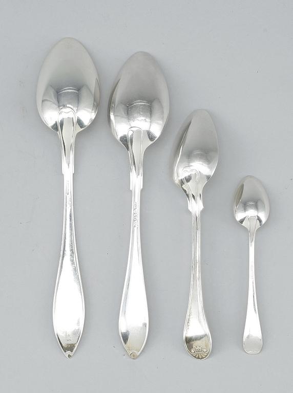 PARTI SKEDAR, 25st, silver, bland annat Guldsmedsaktiebolaget, Stockholm, 1924. Vikt ca 708g.