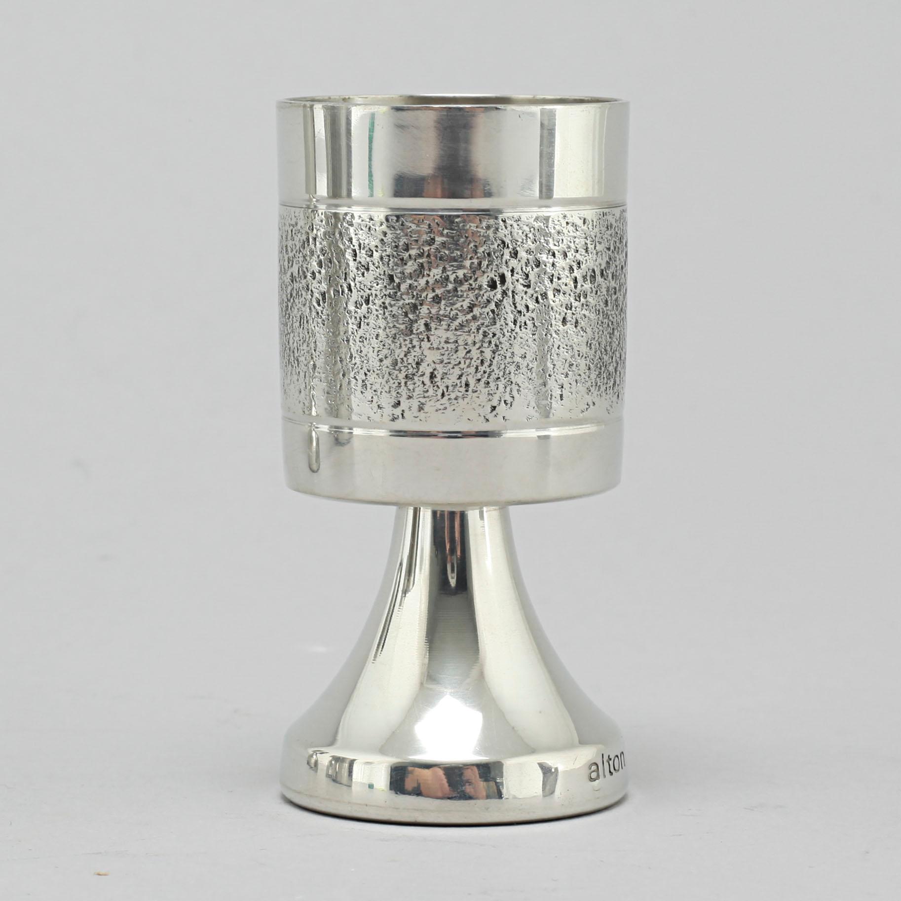 K-E PALMBERG, servisglas, 78 st, tenn, Alton, 1970/80-tal.