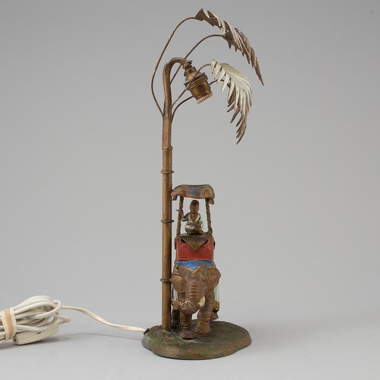 An early 20th century colonial style table lamp.