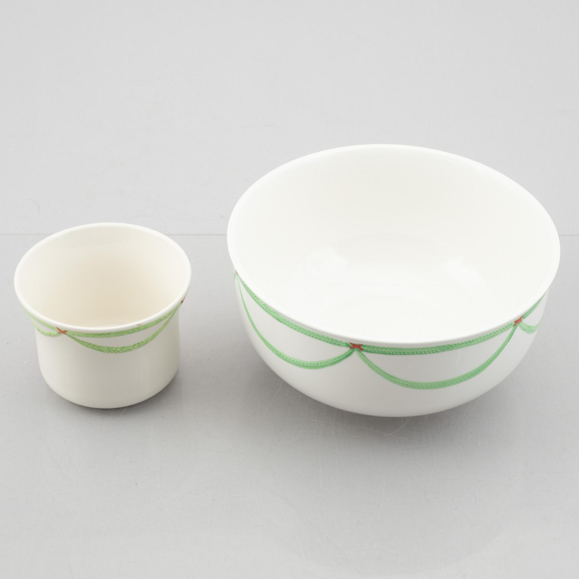 Julservis, 62 delar, porslin, "God Jul", Rörstrand/old Gustavsberg.