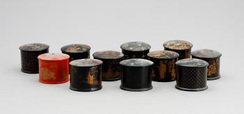 TRÅDGÖMMOR, 11 st, 1800-/1900-tal.