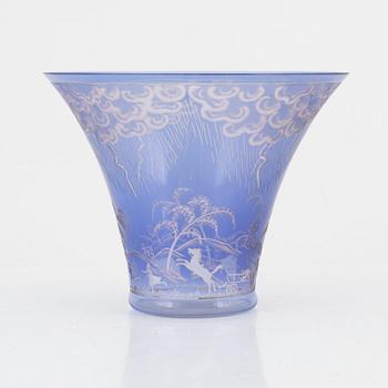 Edward Hald, skål, "Åskväder", Orrefors 1942.