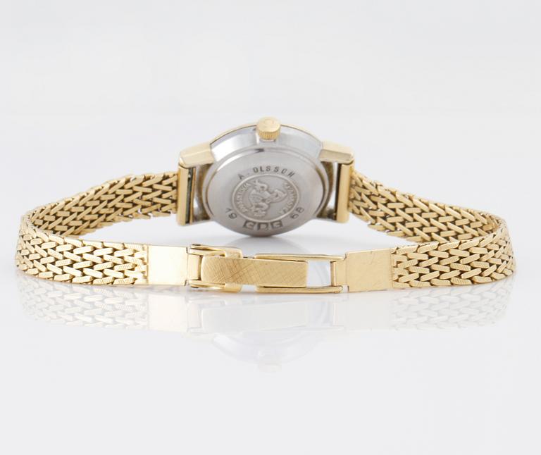 ARMBANDSUR, dam, armband i 18 K guld, Omega, Seamaster De Ville. Total vikt 29 g.