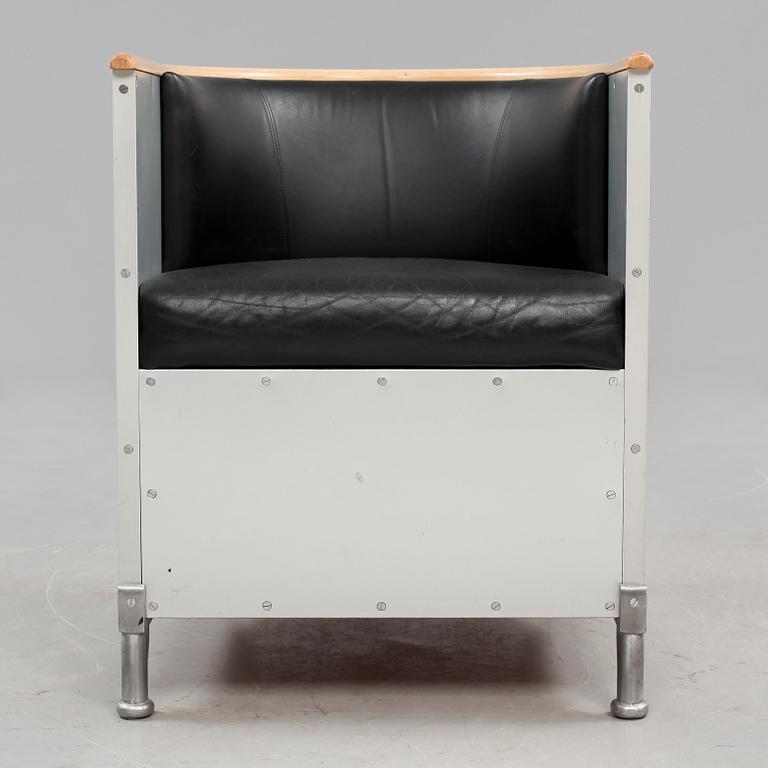 FÅTÖLJ, "Aluminiumfåtölj", Mats Theselius, Källemo AB, formgiven 1990.