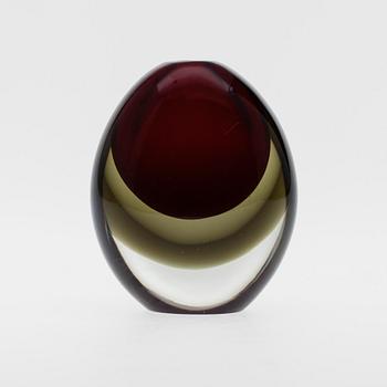 VAS, glas, modell 240, signerad K. Franck Nuutajärvi Notsjö -58.