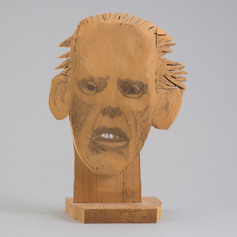 KARL GÖTE (K G) BEJEMARK, sculpture study, mixed media on wood, signed.