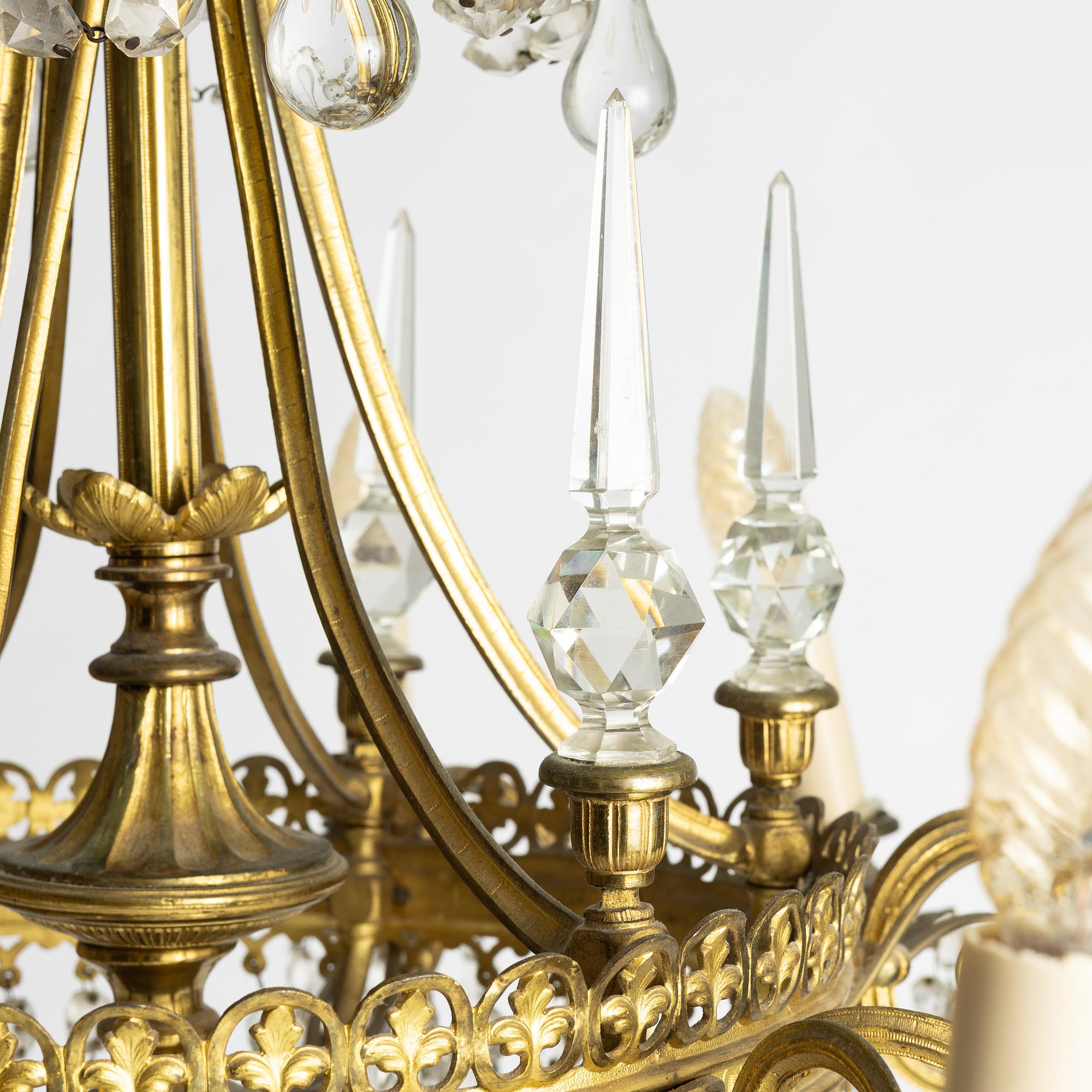 A chandelier, late 19th Century.