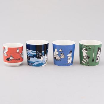 MUMINMUGGAR, 4 st, porslin, Moomin Characters, Arabia, 1990-2000-tal.