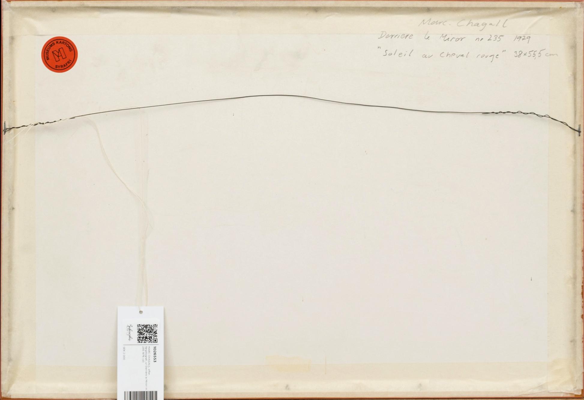 MARC CHAGALL, färglitografi, ur Derrière le Miroir nr 235 1979.