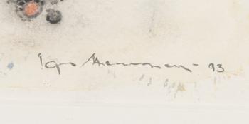 Egon Meuronen, akvarell, signerad och daterad -93.