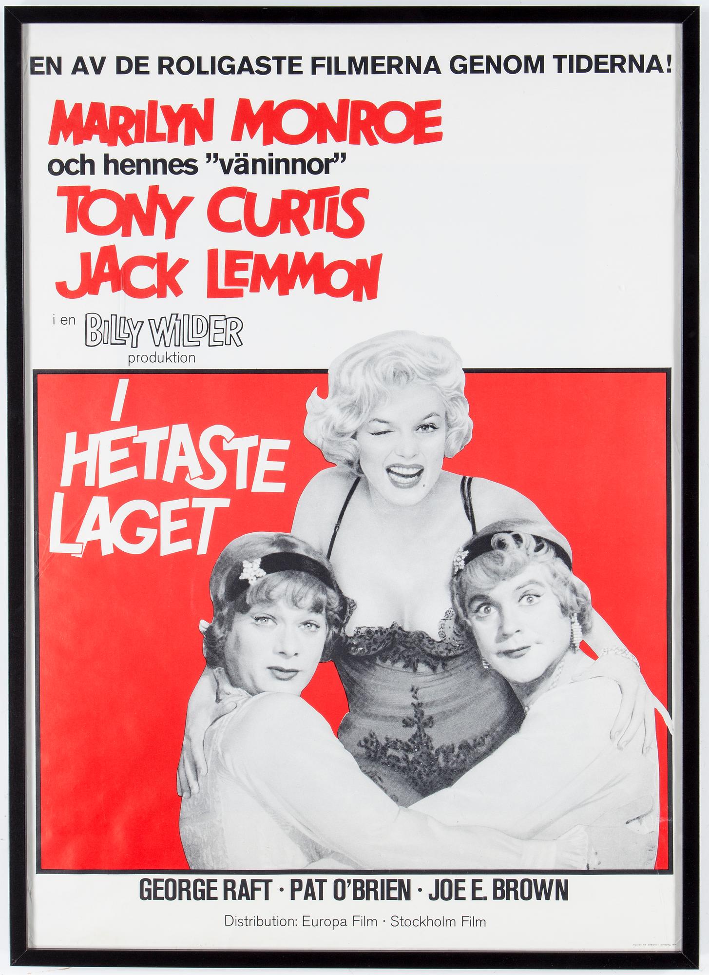 FILMAFFISCHER 2 stycken. Marilyn Monroe, 1960/70-tal.