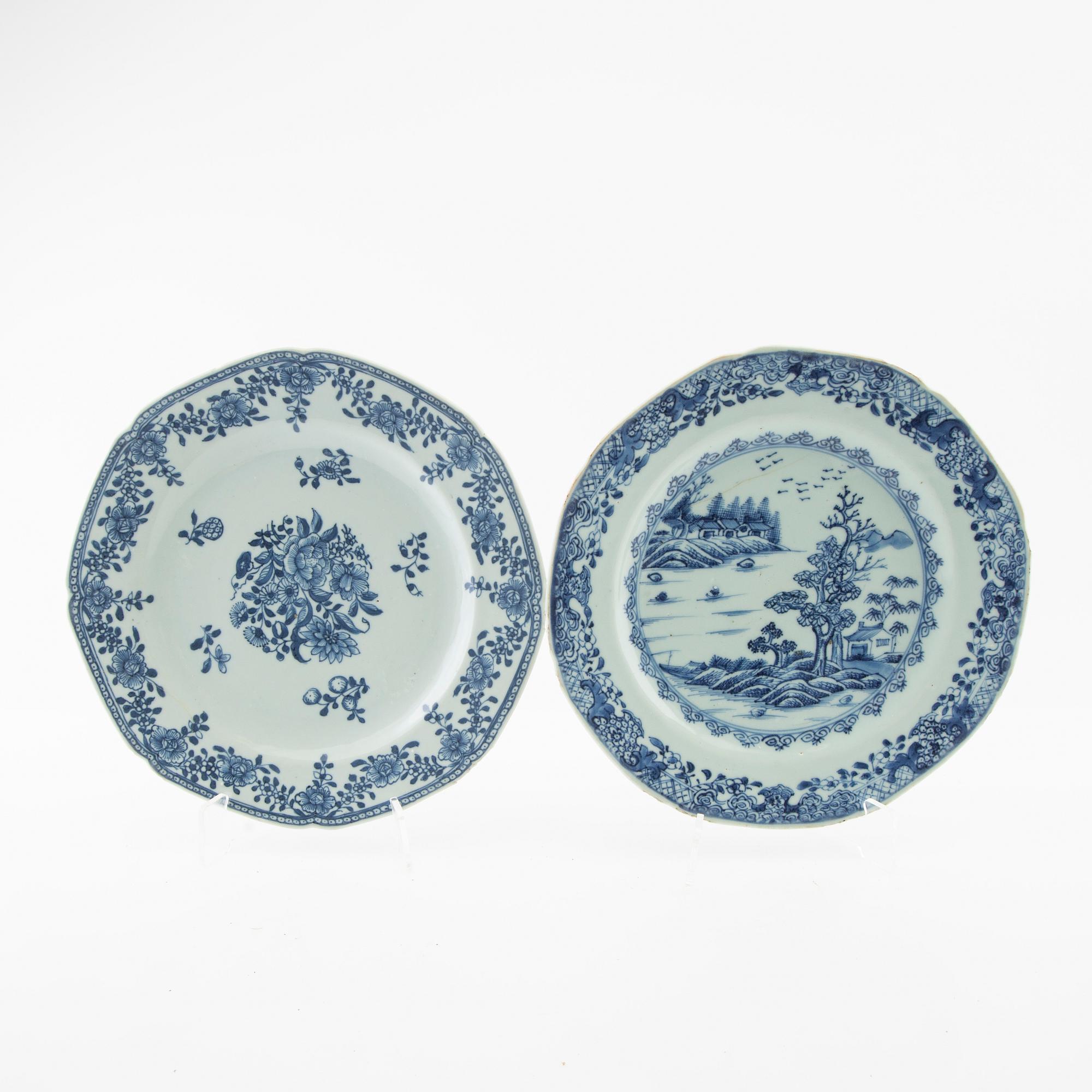 Plates 4 pcs China 19th century porcelain.
