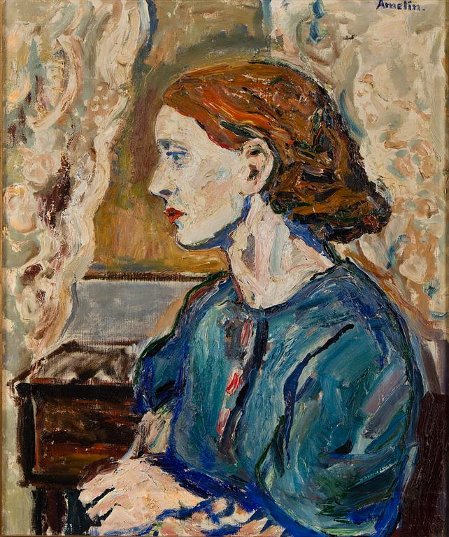 ALBIN AMELIN, oil on canvas, signed.