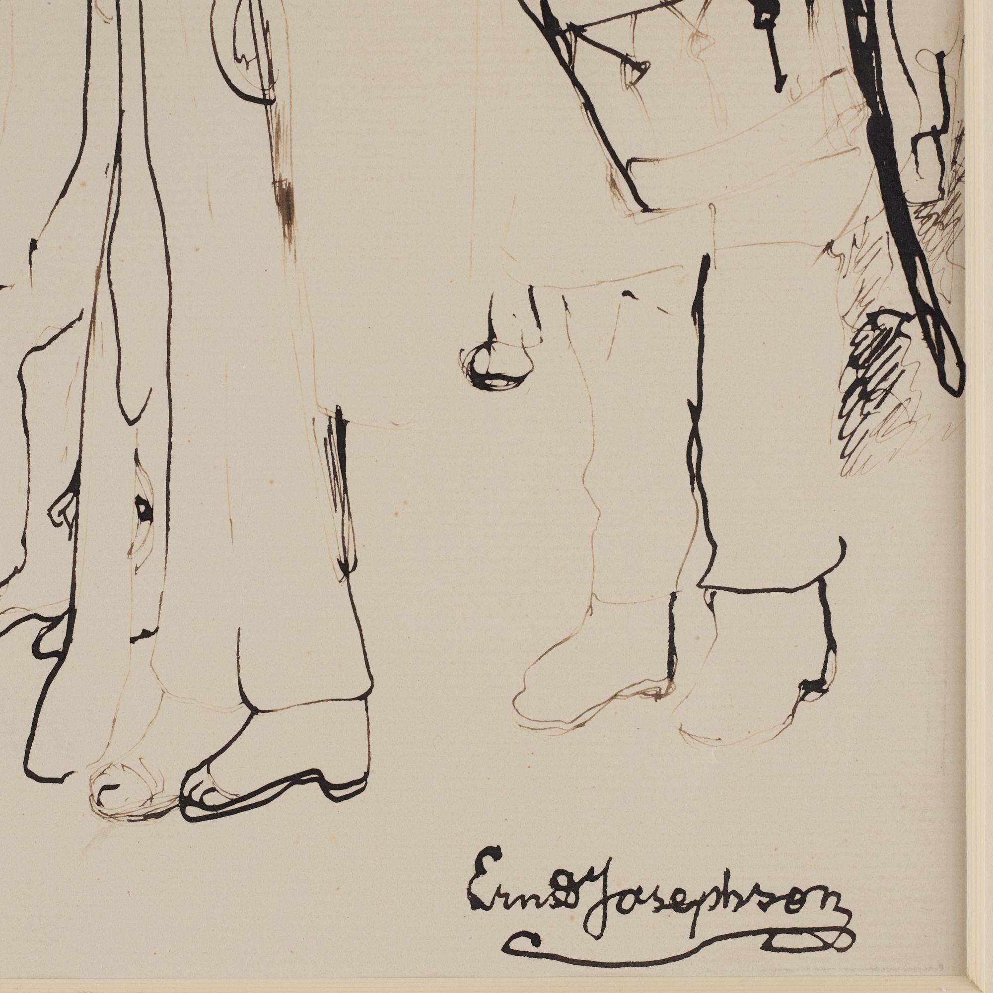 Ernst Josephson, Figurscen med militärer, ur Fänrik Stål-sviten.