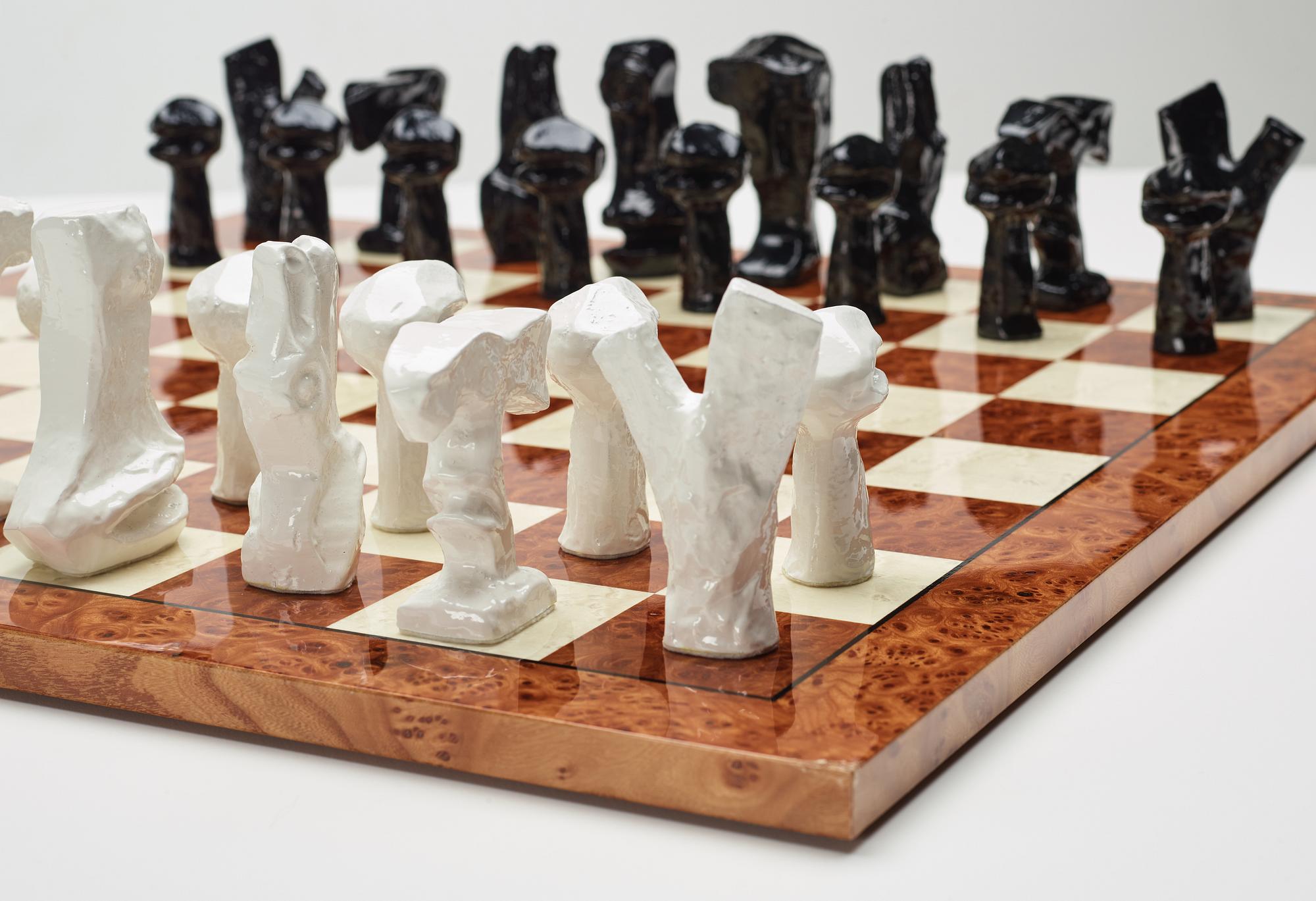 Bengt Lindström, chess game with chess pieces, executed around 1994-95.